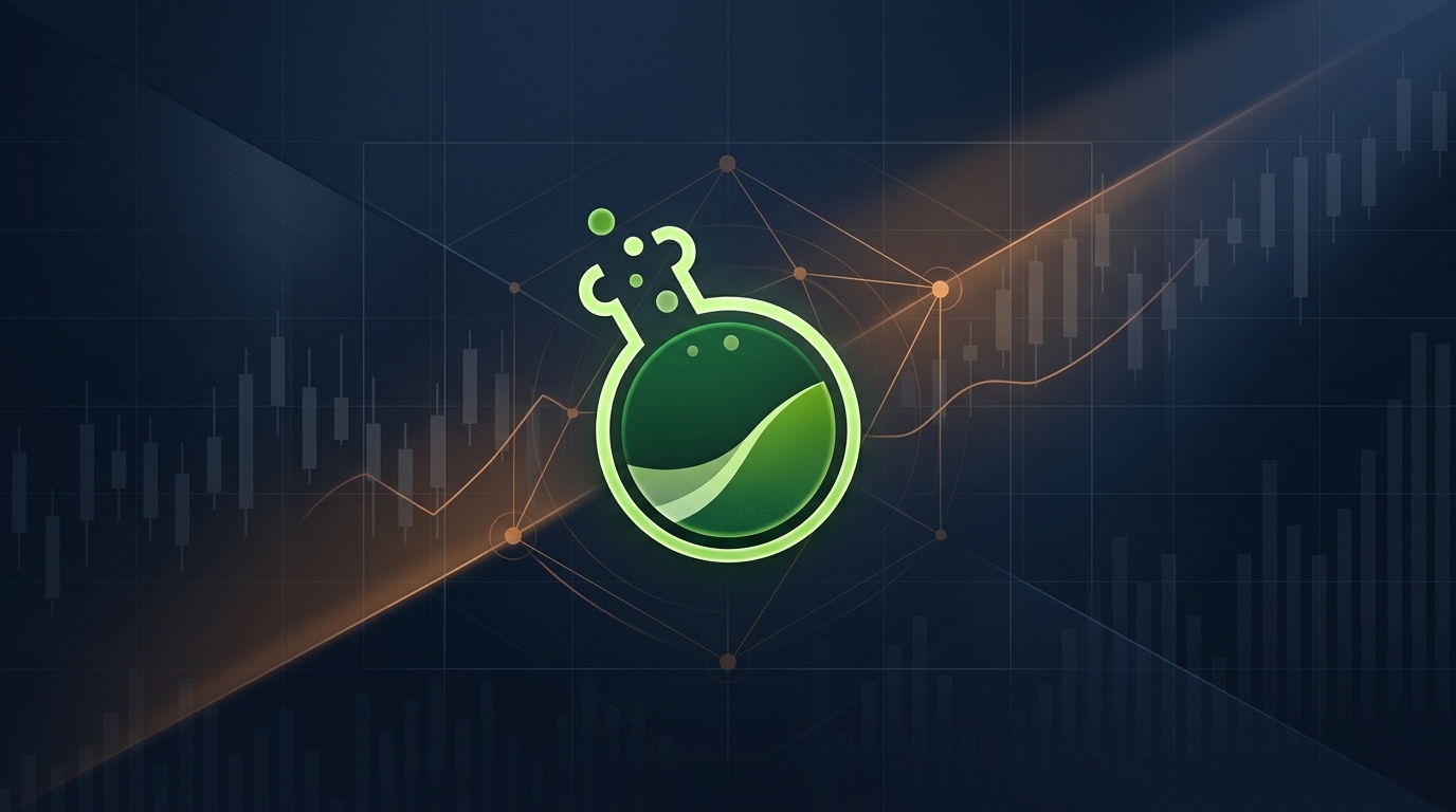Crypto price chart showing LAB token falling sharply over 24 hours